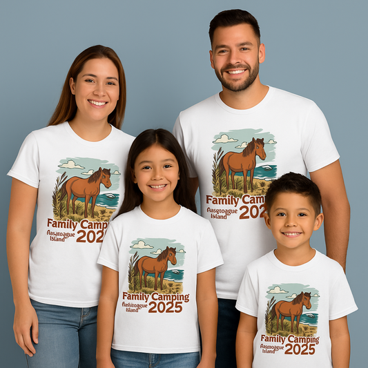 Family Camping on Assateague T-Shirt